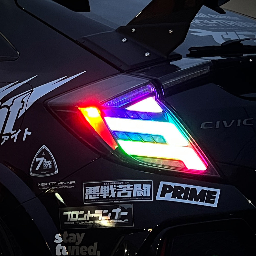 HRS 2017-21 Honda Civic 10th Gen Hatchback FK7 FK8 LED Tail Lights 