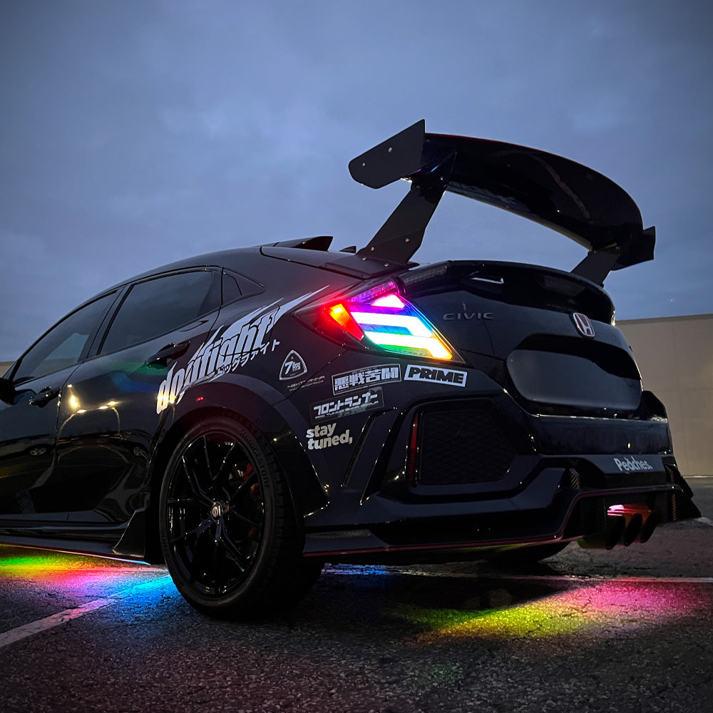 HRS - 2017-21 Honda Civic 10th Gen Hatchback FK7 FK8 LED Tail Lights V2- RGB