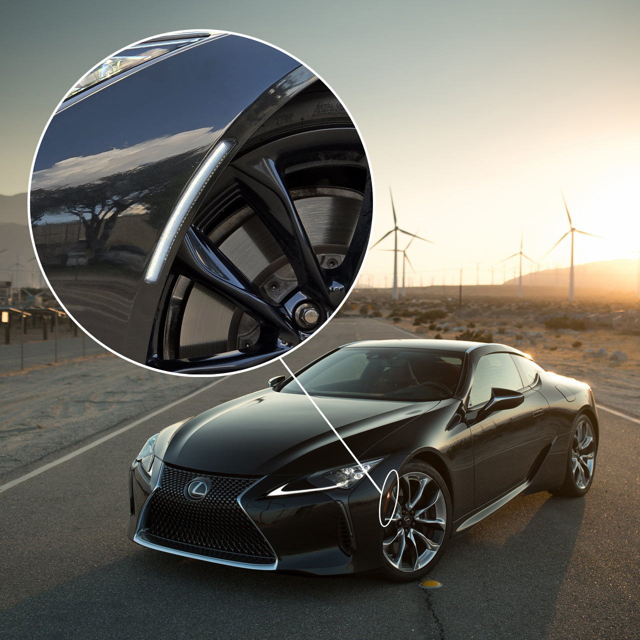 HRS 2018-26 Lexus LC 500 Side Markers – HIREV SPORTS