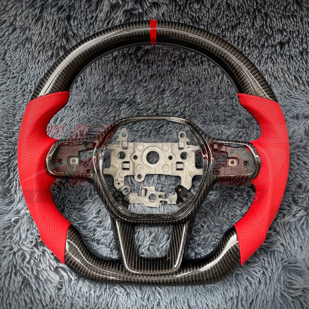 Carbon Fiber Steering Wheel For Honda Civic 2020-2024 Models - Real 3K Carbon, Requires Airbag Transfer