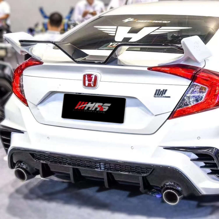 2016-2021 Honda Civic 10th Gen Sedan W Style Trunk Spoiler by Yofer | HiRev Sports