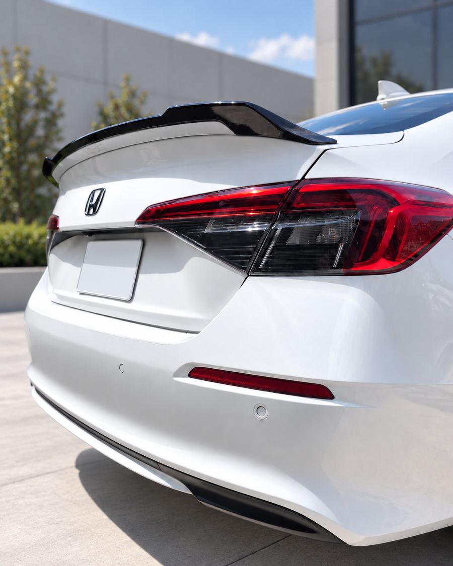 YOFER V1 trunk spoiler on 2022-26 Honda Civic 11th Gen Sedan - premium rear view