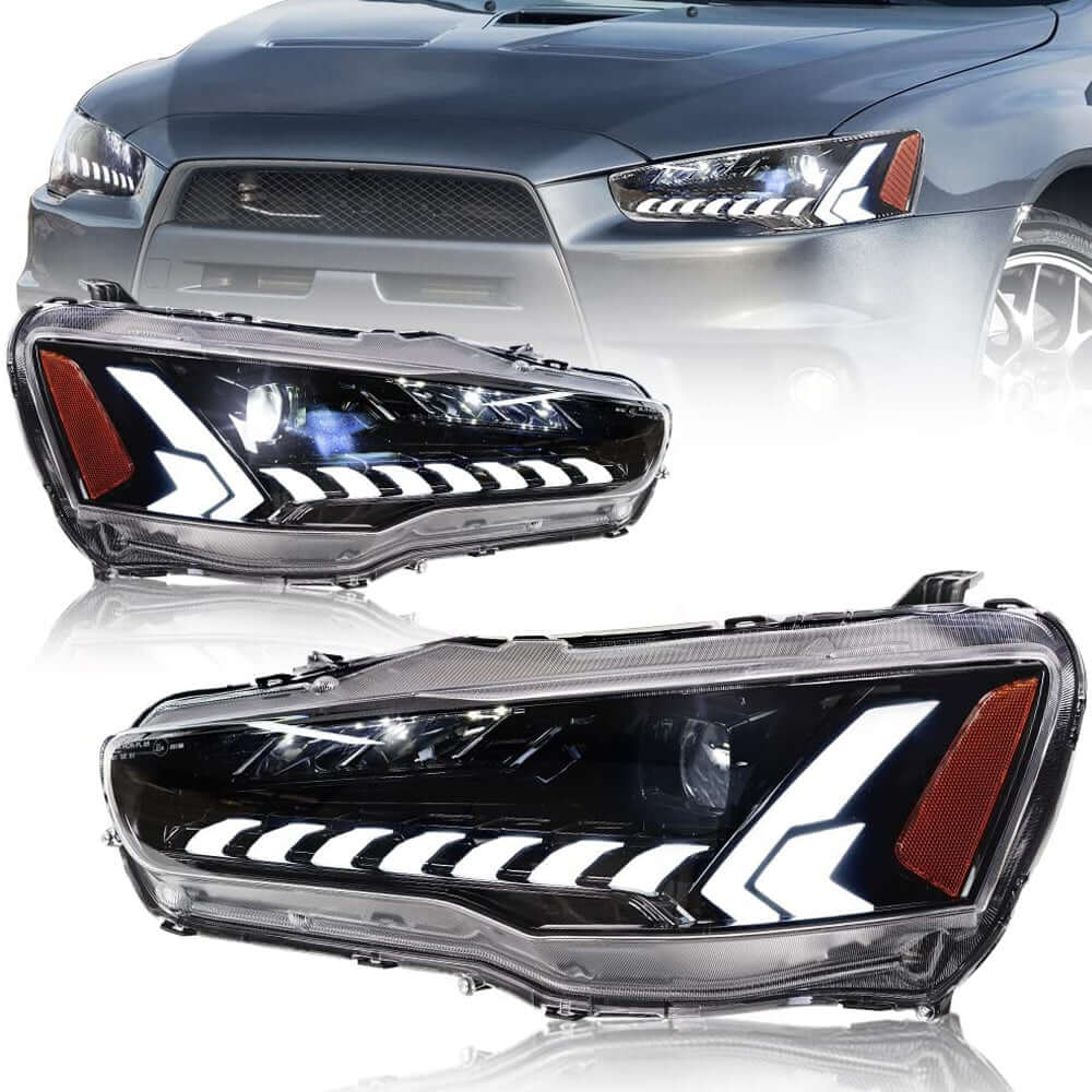 HRS 2008-17 Mitsubishi Lancer LED Headlights V1