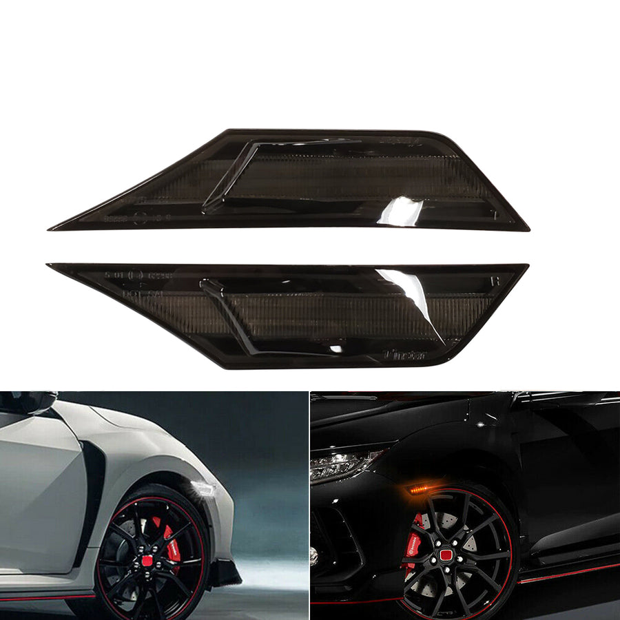 2017-2021 Honda Civic Hatchback FK7 FK8 LED Front Side Reflectors | HiRev Sports