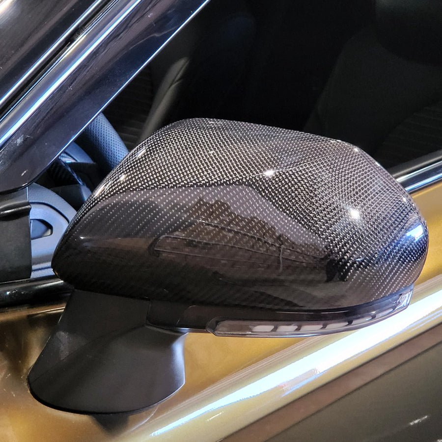 2018-2020 Toyota Camry Carbon Fiber Mirror Replacement Caps | HiRev Sports