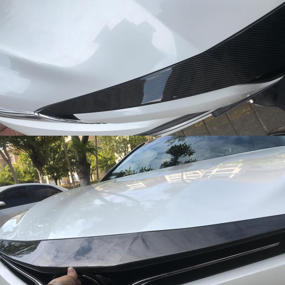 HRS - 2018-23 Toyota Camry Carbon Fiber Front Bumper Upper Garnish (LE/XLE only)