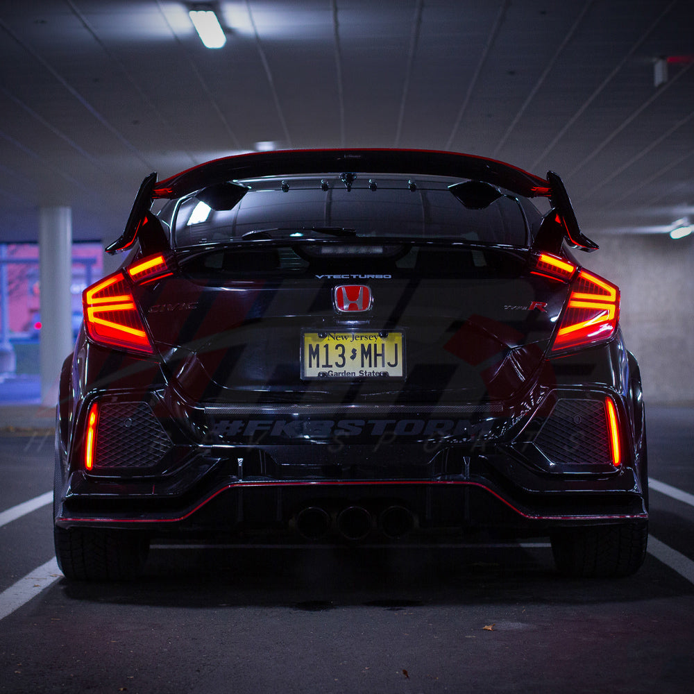 HRS 2017-21 Honda Civic 10th Gen Hatchback FK7 FK8 LED Tail Lights V3 - OPEN BOX
