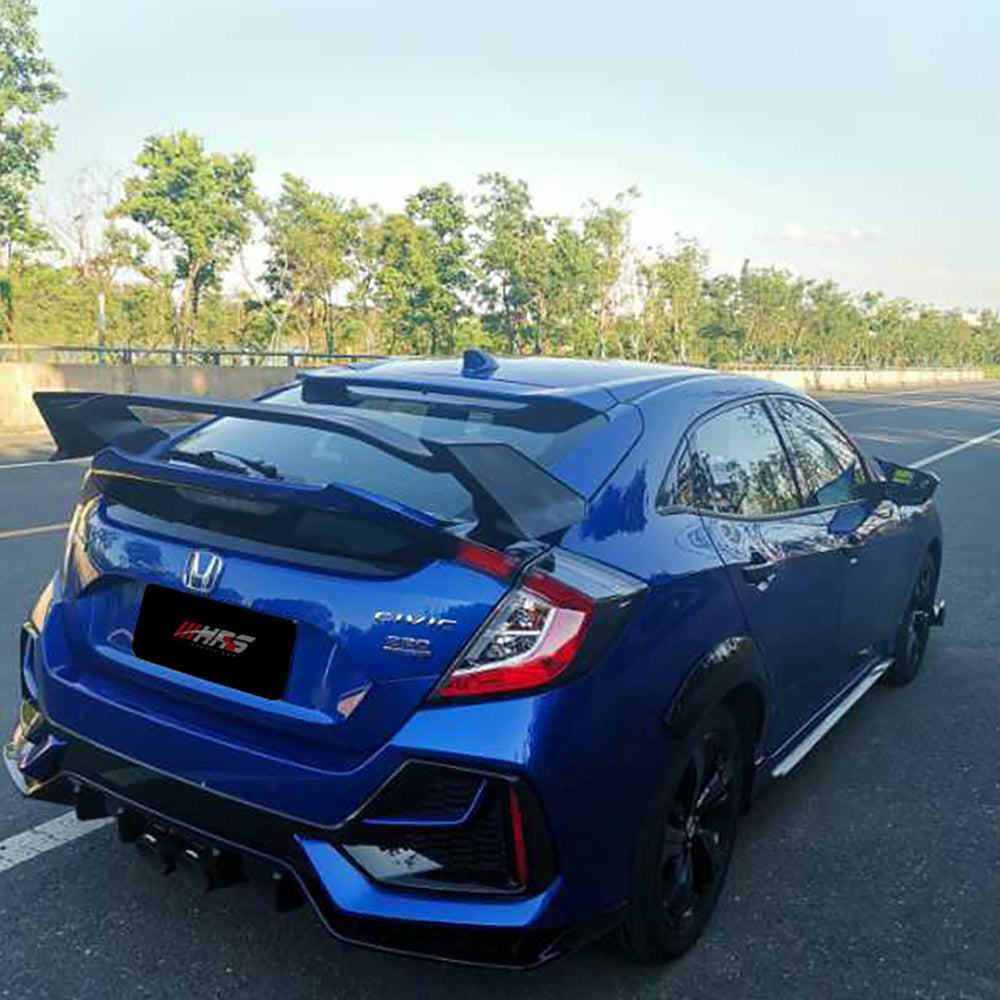 HRS 2017-21 Honda Civic 10th Gen Hatchback FK7 FK8 Type-R Style Spoiler Gloss Black