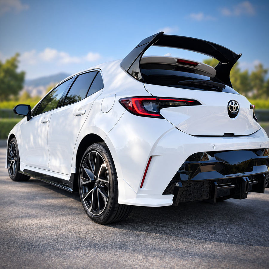 Toyota Corolla Hatchback 2023–2026 with YOFER side skirts – alternate angle