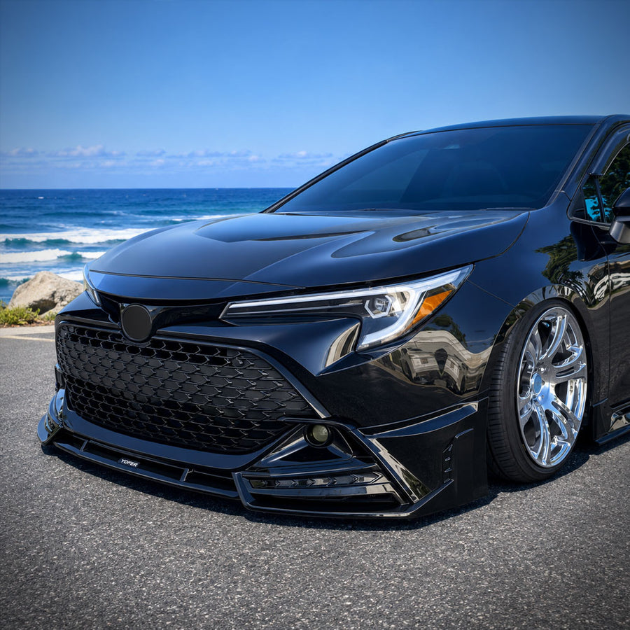 Toyota Corolla Hatchback YOFER front lip styling – view 4