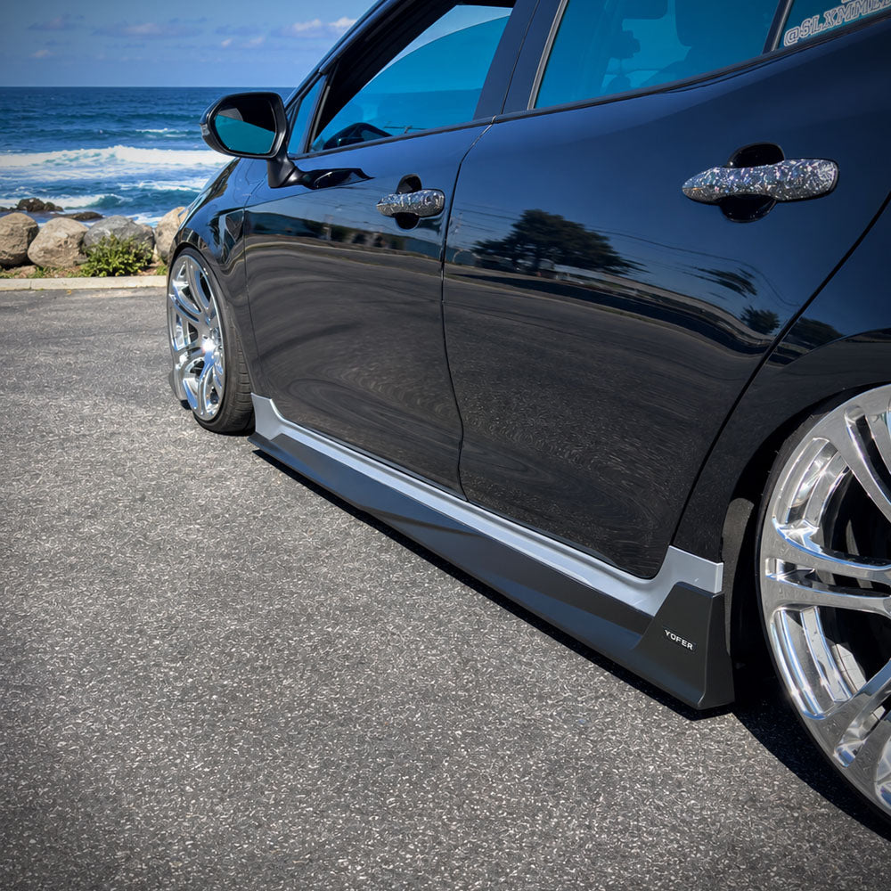 2023–2026 Toyota Corolla Hatchback with YOFER side skirt styling – exterior view