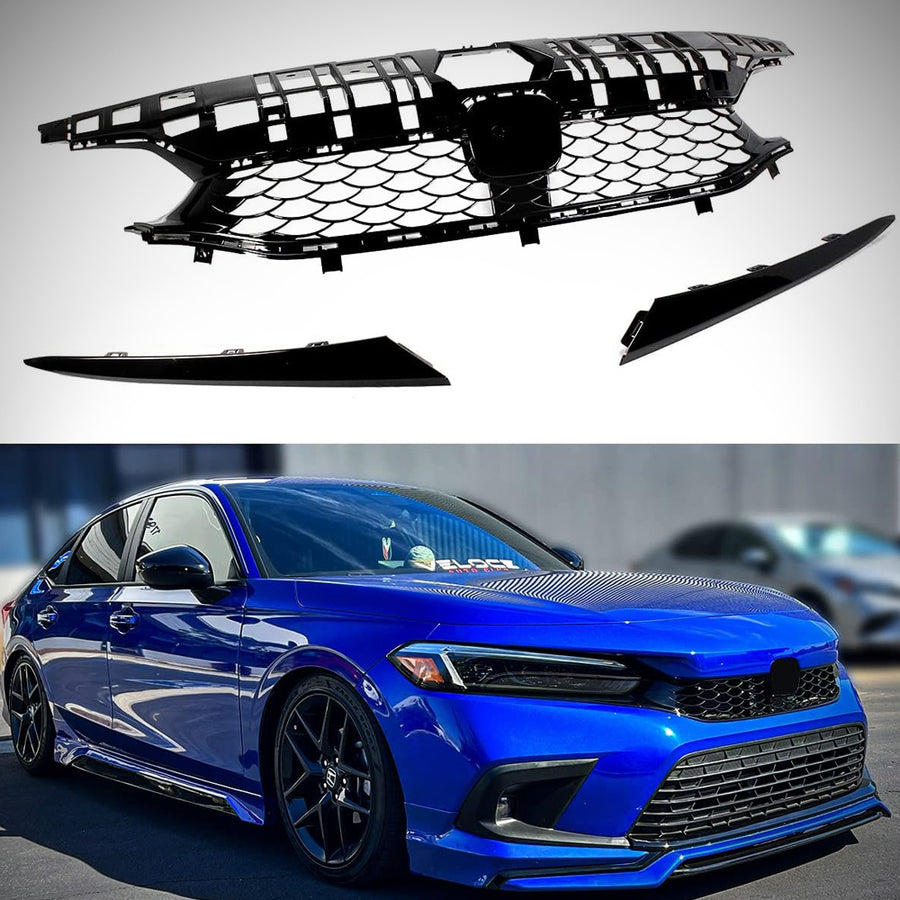 2022-2024 Honda Civic 11th Gen Sedan Front Grille | HiRev Sports