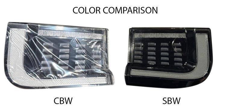 2015–2018 Lexus RC Elite Series LED tail lights comparison