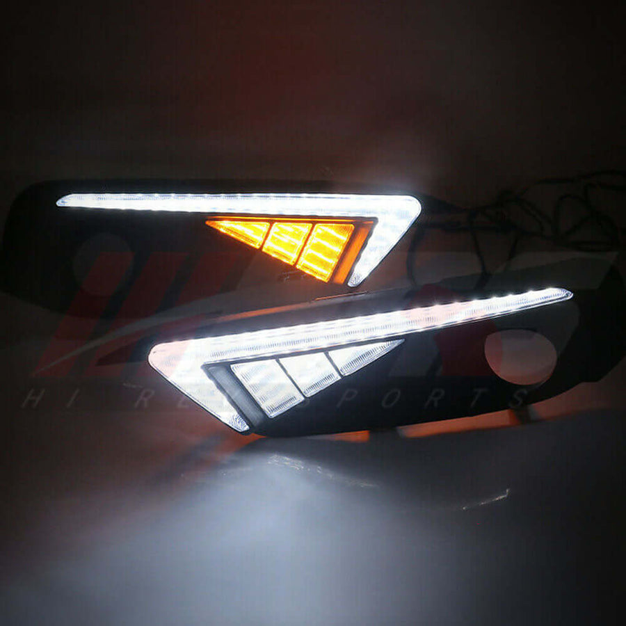 2016-2018 Honda Civic Sedan Front Bumper DRL Turn Signals V6 | HiRev Sports