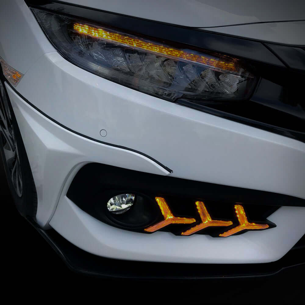 
                  
                    HRS - 2016-18 Honda Civic 10th Gen Sedan Front Bumper DRL Turn Signals - V7
                  
                