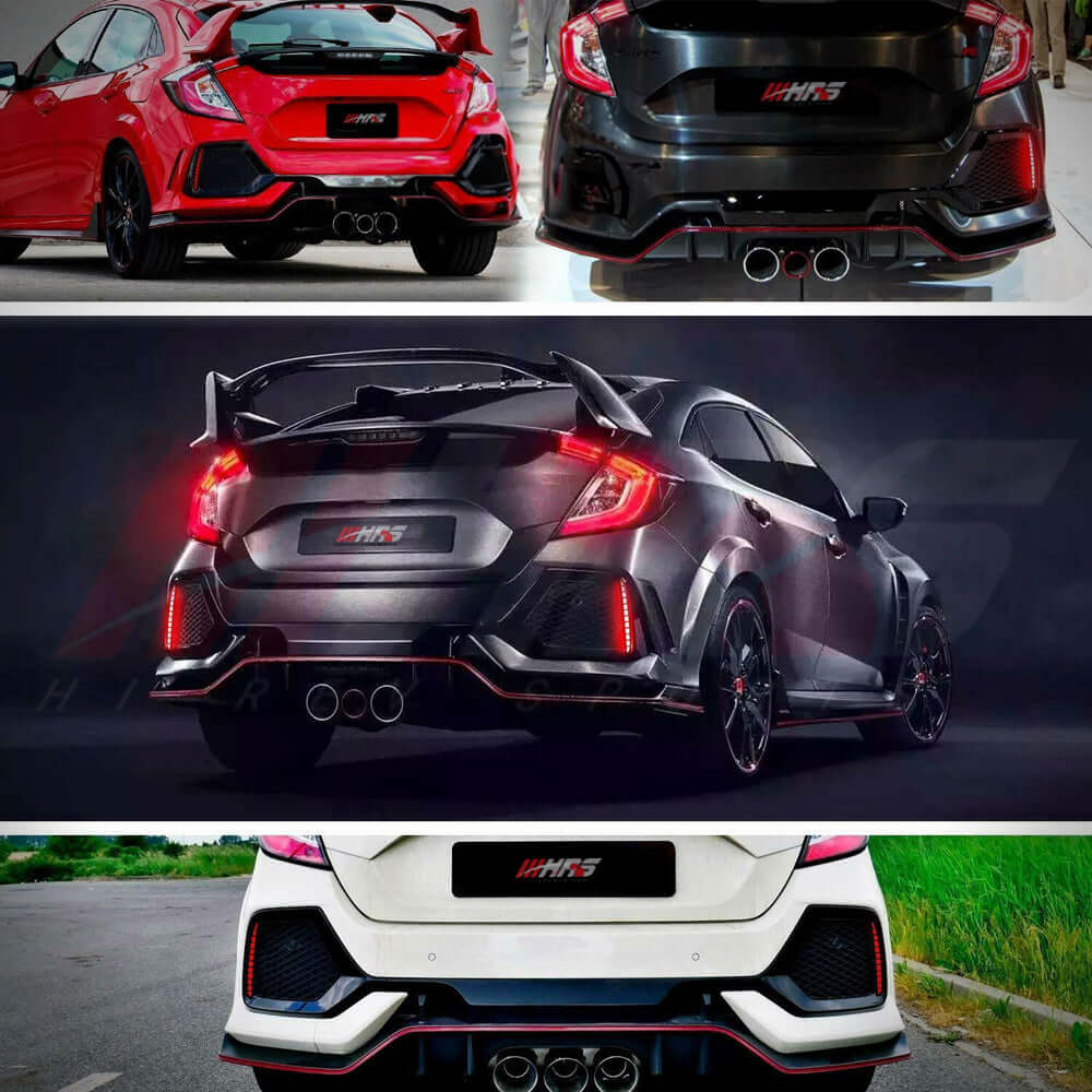 2017-2021 Honda Civic Hatchback FK7/FK8 LED Rear Reflectors V2 | HiRev ...