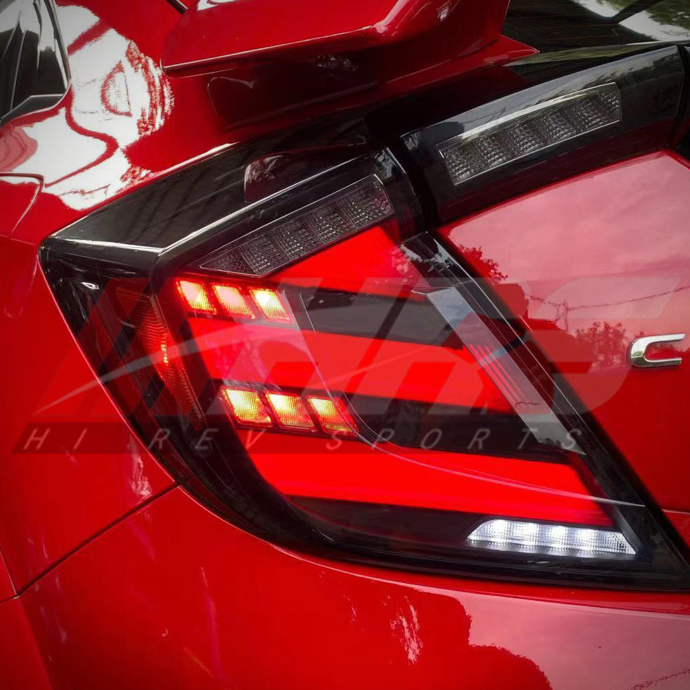 
                      
                        HRS 2017-21 Honda Civic 10th Gen Hatchback FK7 FK8 LED Tail Lights - V1
                      
                    