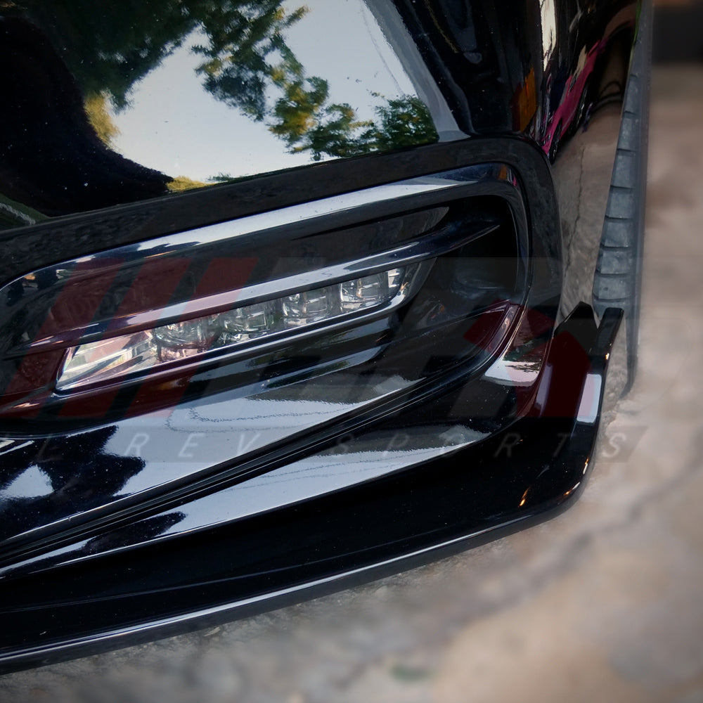 YF Style Gloss Black Front Bumper Lip Splitter Kit For 2018-2020 Honda Accord 4Dr (10th Gen)