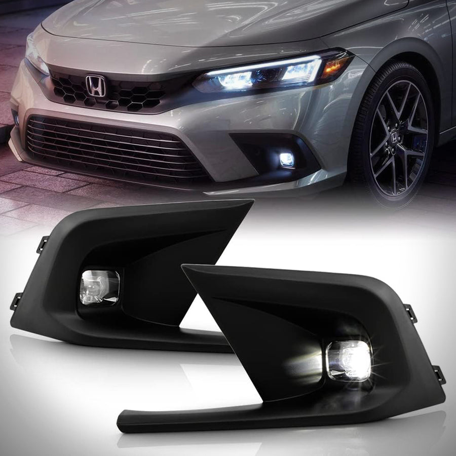 2022-2024 Honda Civic 11th Gen Front Lower Grille + Fog Lights | HiRev Sports