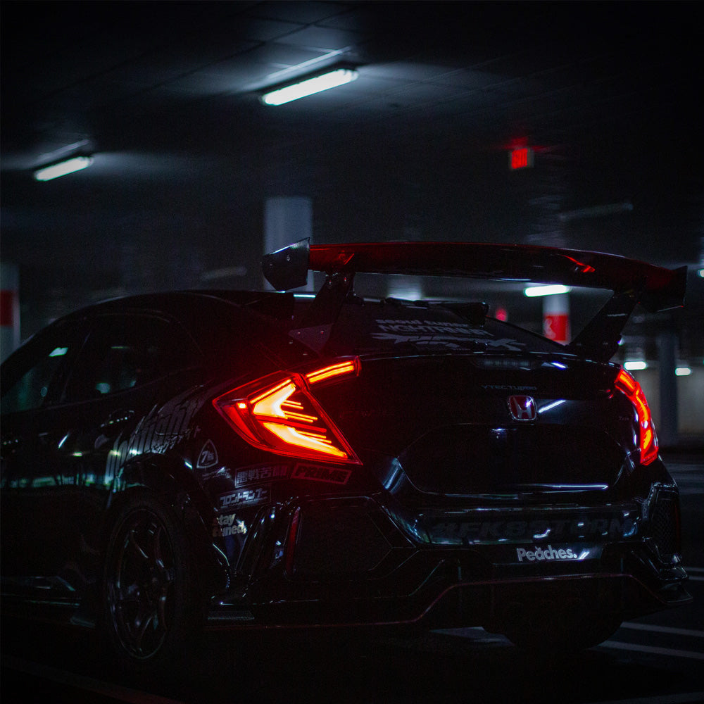 
                      
                        HRS 2017-21 Honda Civic 10th Gen Hatchback FK7 FK8 LED Tail Lights -  The Elite Series
                      
                    