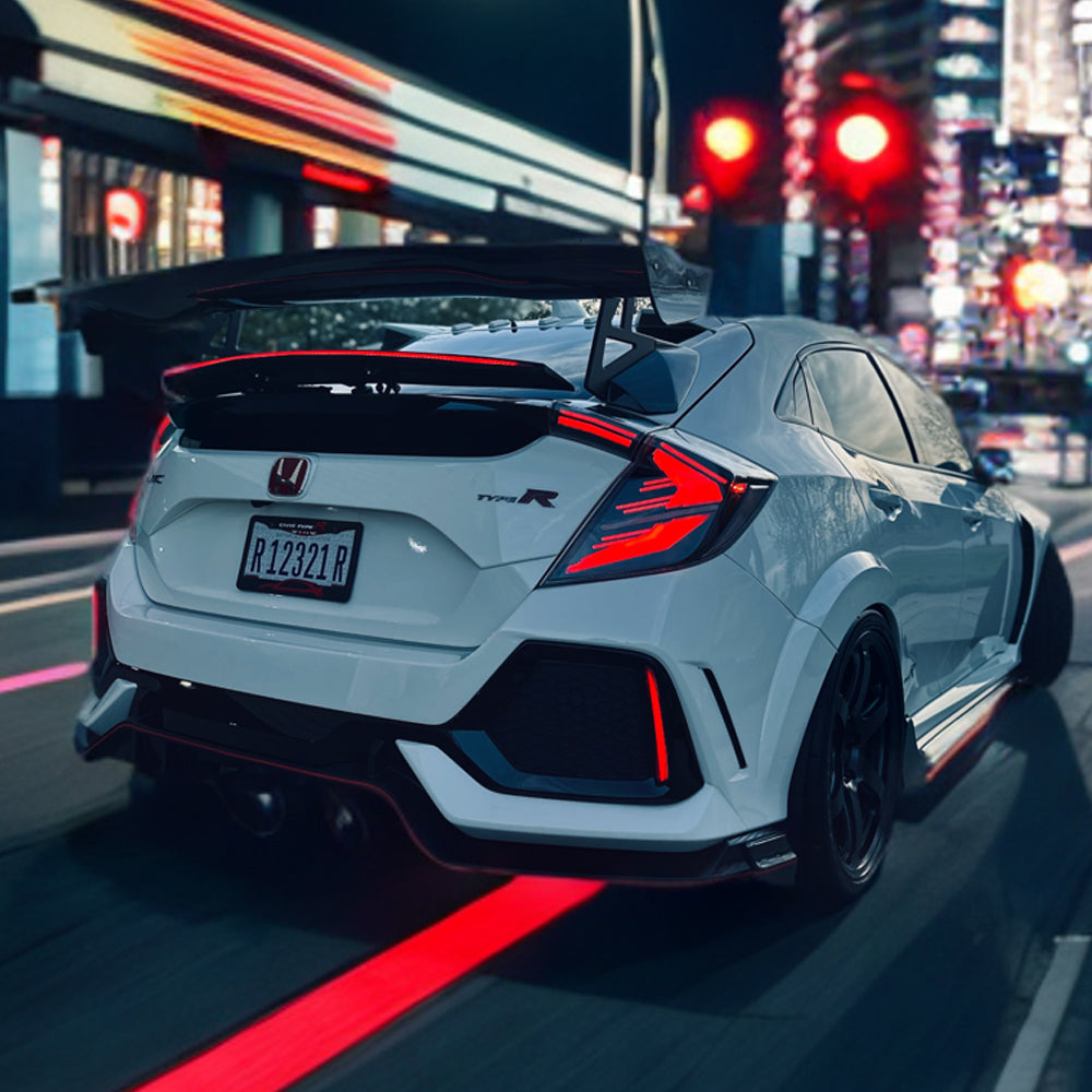 HRS - 2017-21 Honda Civic 10th Gen Hatchback FK7 FK8 LED Tail Lights -  The Elite Series