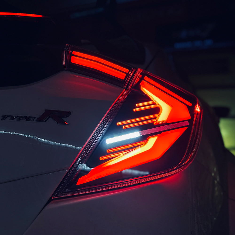 
                  
                    HRS - 2017-21 Honda Civic 10th Gen Hatchback FK7 FK8 LED Tail Lights -  The Elite Series
                  
                