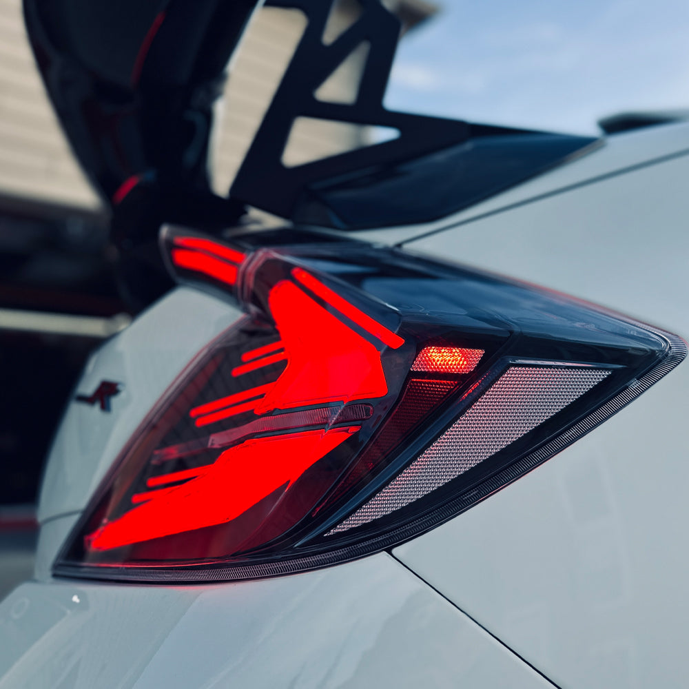 
                      
                        HRS 2017-21 Honda Civic 10th Gen Hatchback FK7 FK8 LED Tail Lights -  The Elite Series
                      
                    