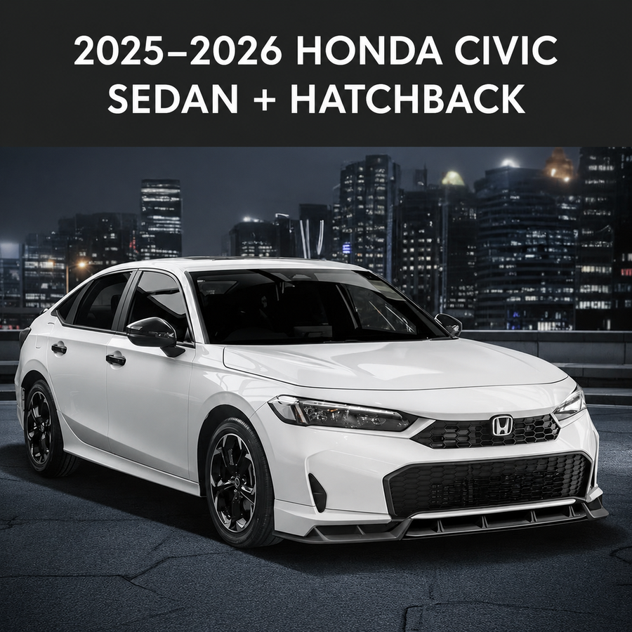 YOFER V4 front lip fitment for 2025-2026 Honda Civic Sedan and Hatchback