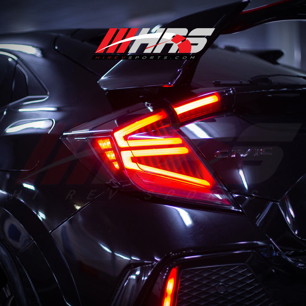 HRS 2017-21 Honda Civic 10th Gen Hatchback FK7 FK8 LED Tail Lights - V3